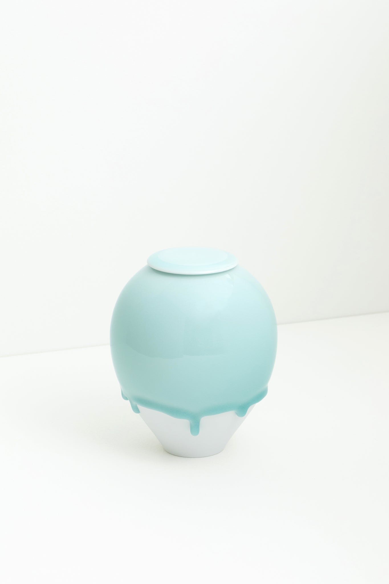 Celadon Vessel “Wearing a Hat” Rounded Ver.