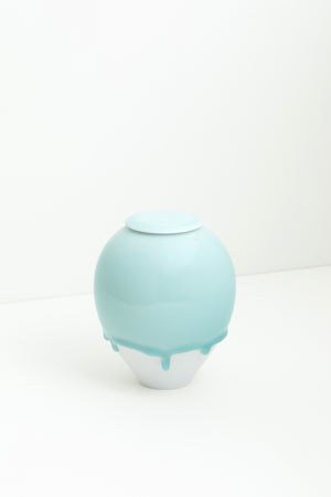 Celadon Vessel “Wearing a Hat” Rounded Ver.