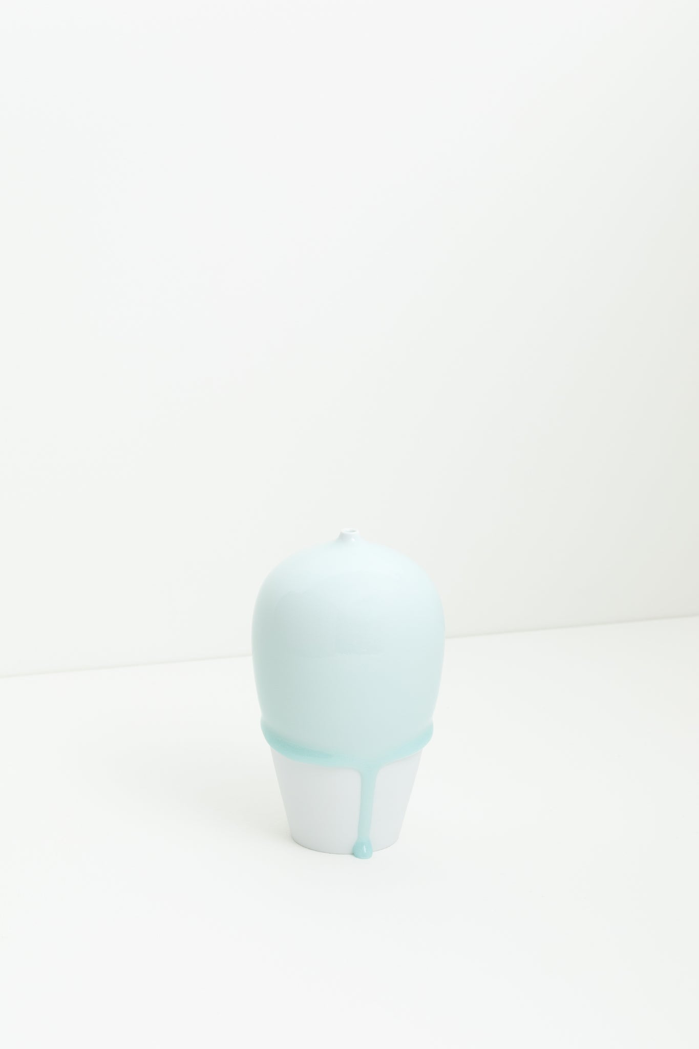 Pale Celadon Vessel “Poised”