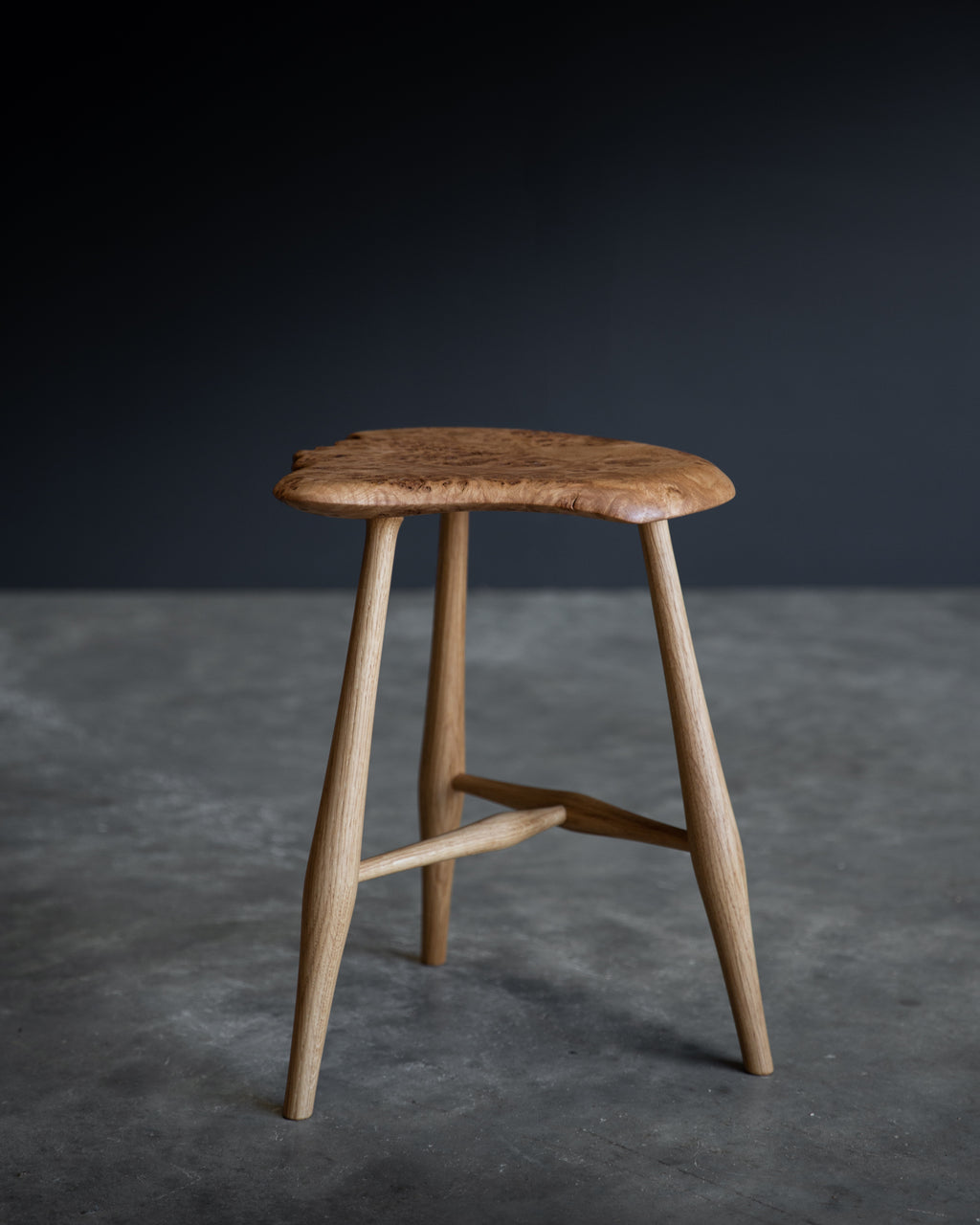 English Burr Oak Signature Stool