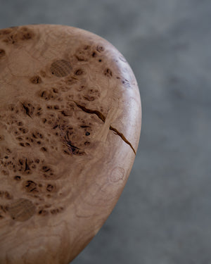 English Burr Oak Milking Stool