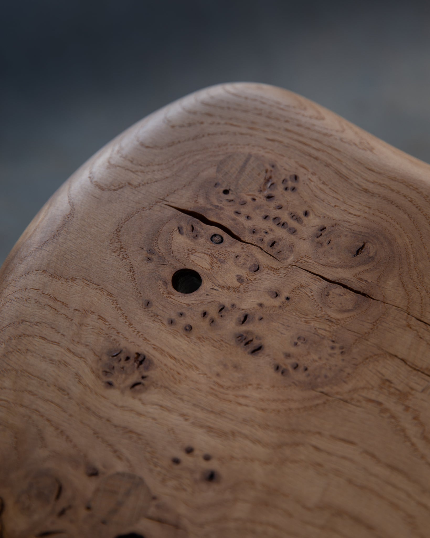 English Burr Oak Milking Stool