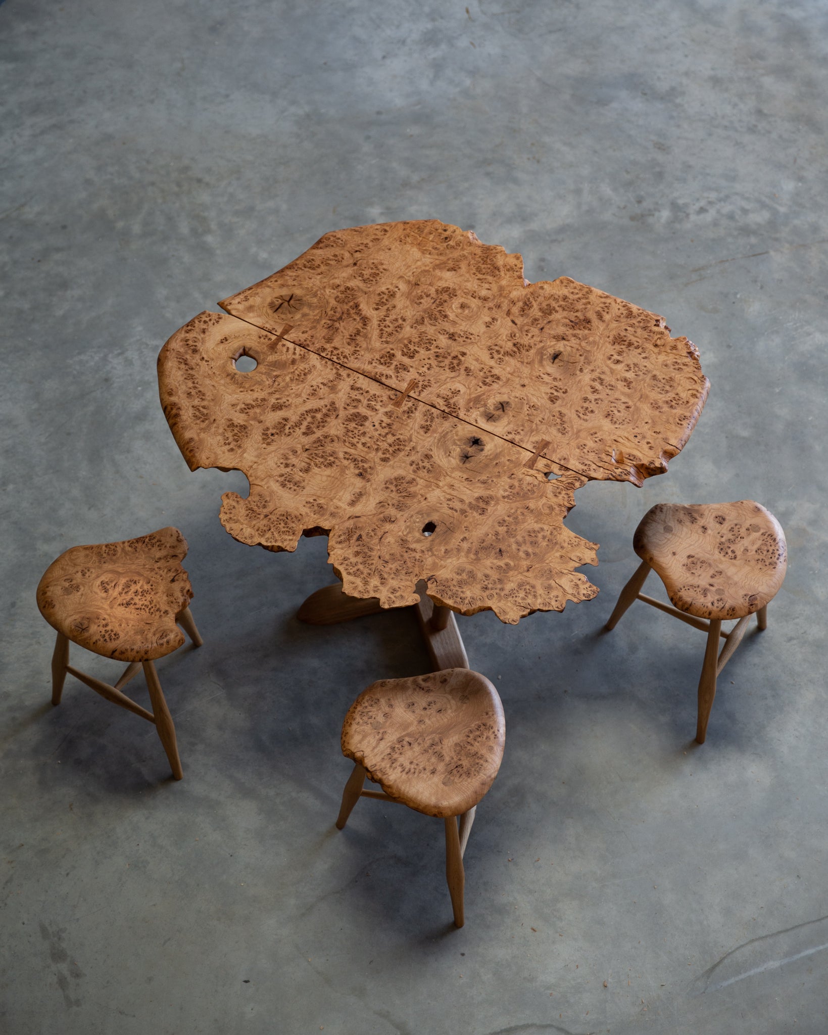 English Burr Dining Table