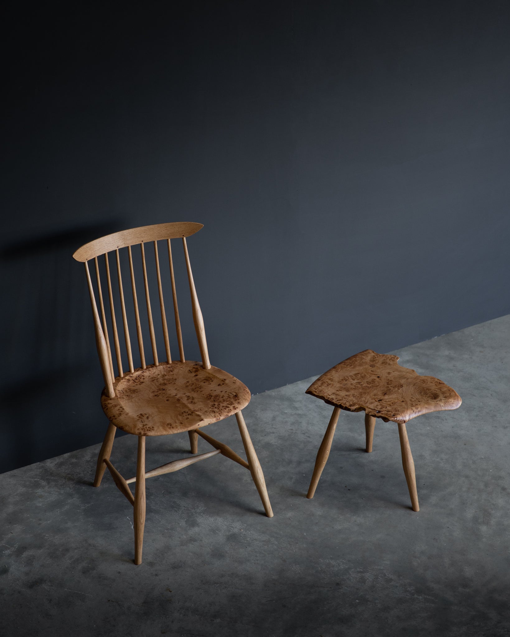 English Burr Side Chair