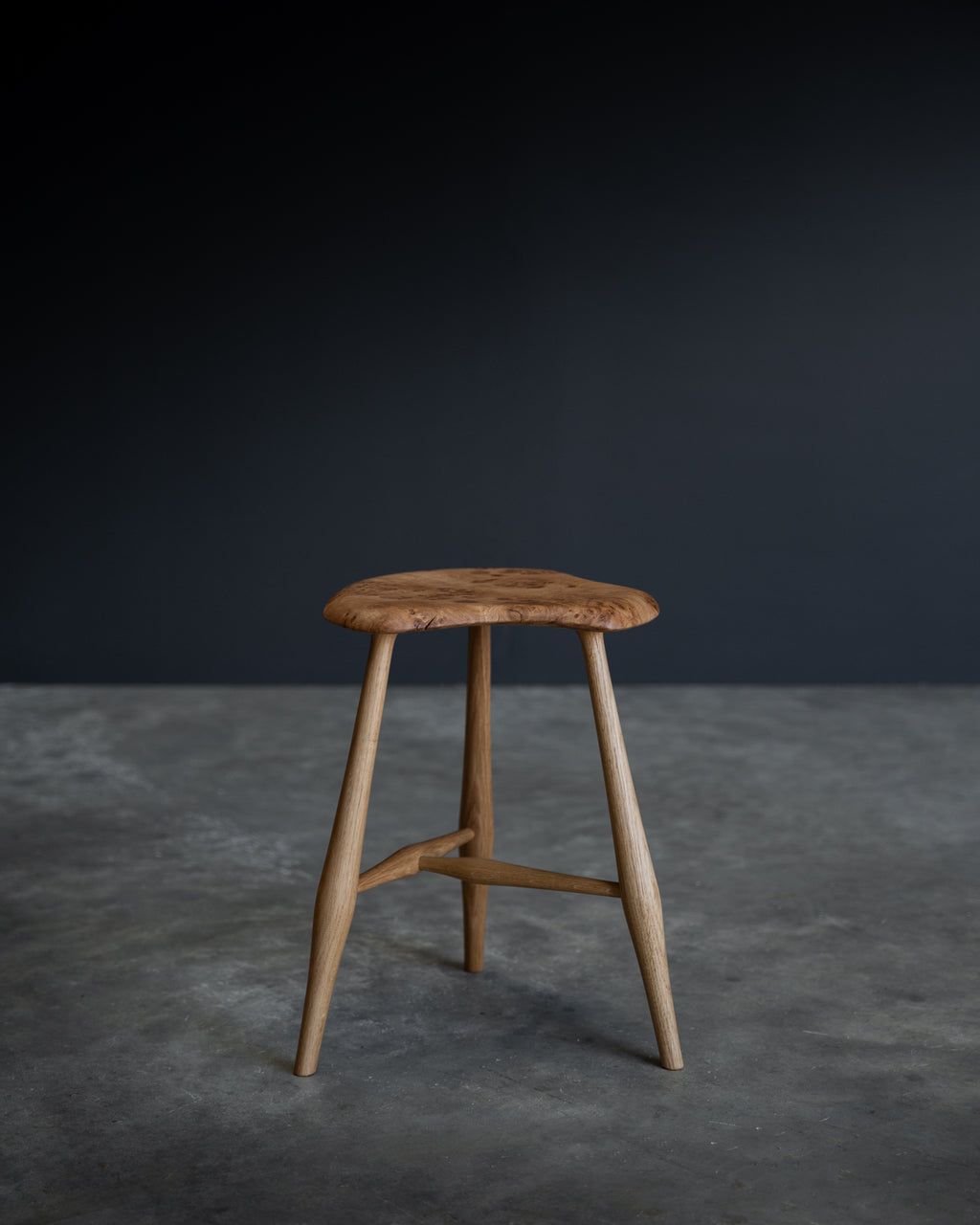 English Burr Oak Signature Stool