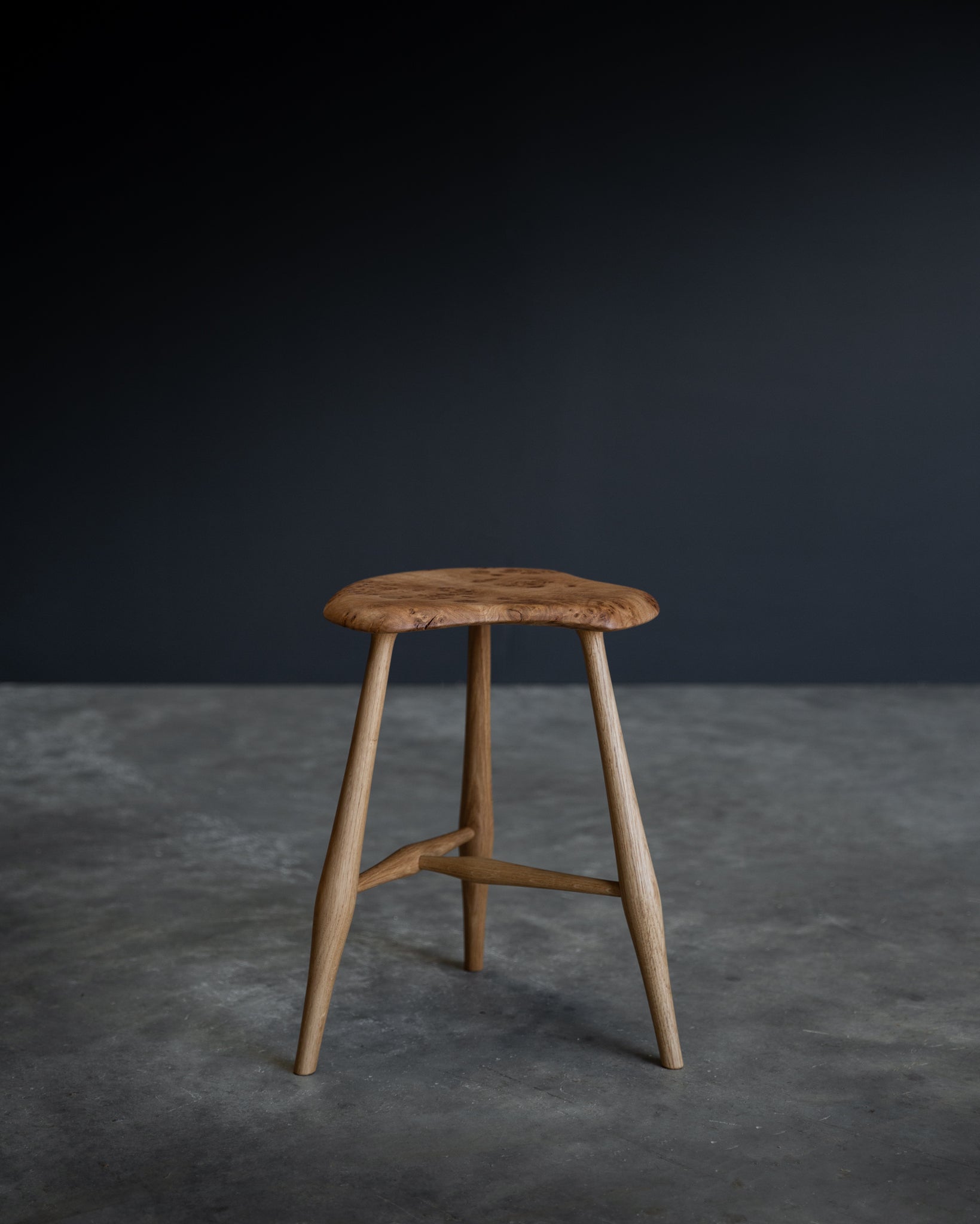 English Burr Oak Signature Stool