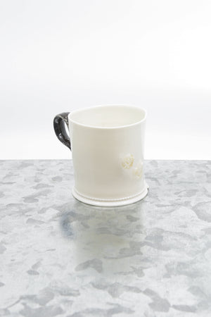 Special porcelain mug with flower detail