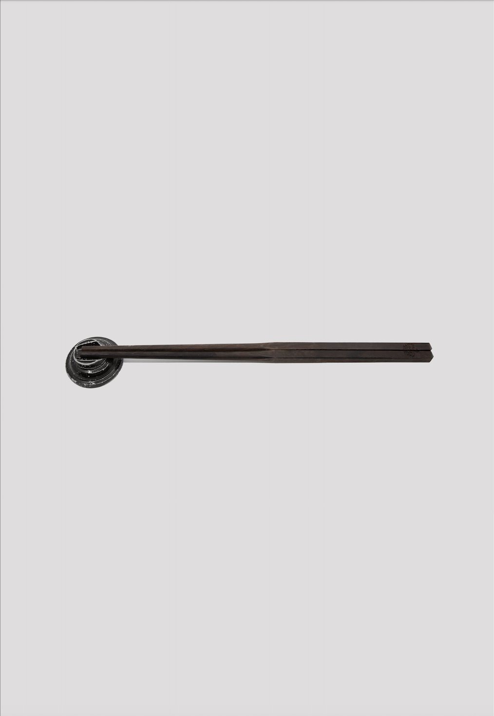 Black Stoneware Chopstick Rest