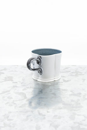 White Porcelain Mug & Chestnut Box